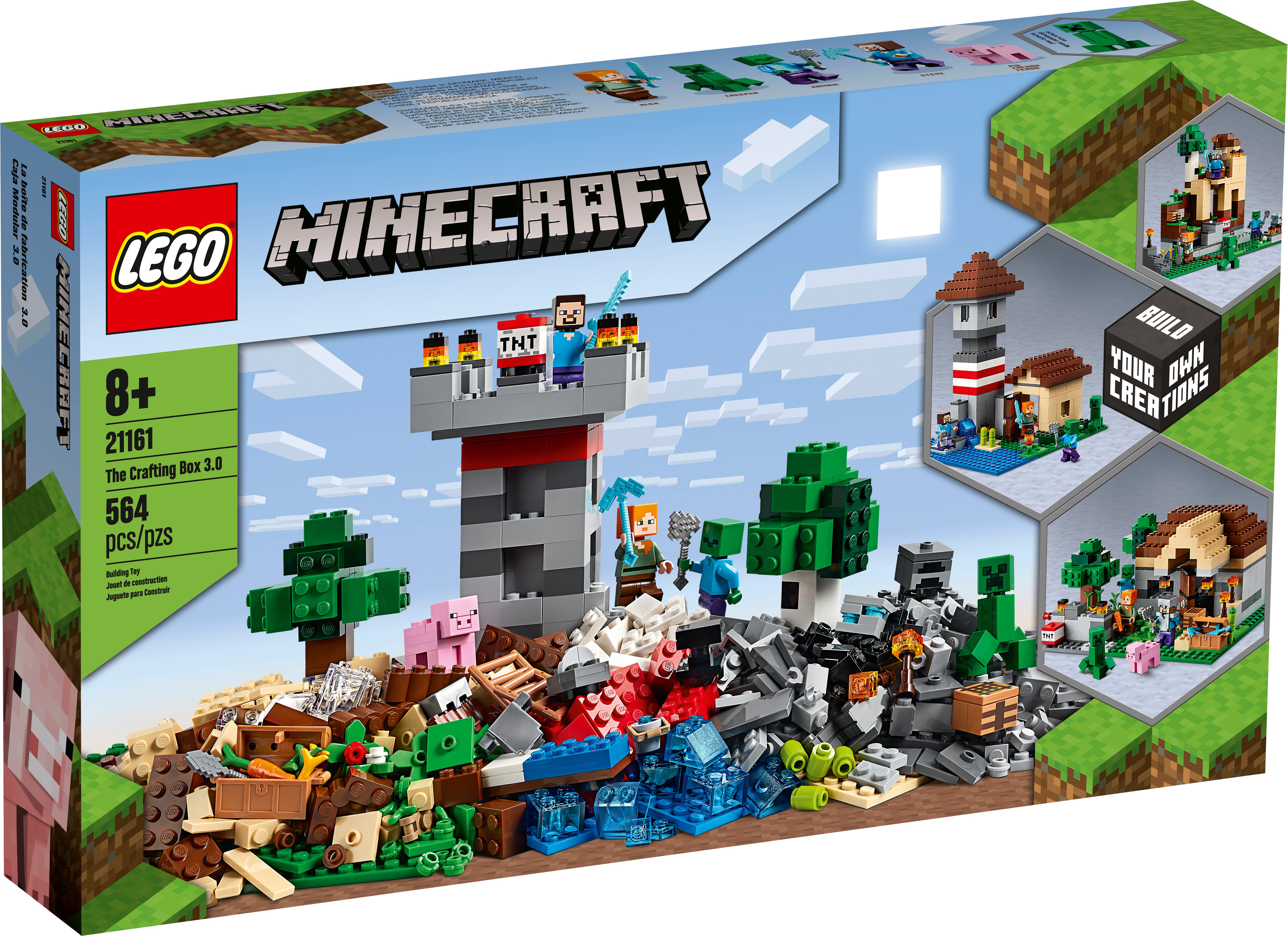 LEGO The Crafting Box 3.0 Minecraft 21161 BOX IS OPEN & DISTRESSED ALL NEW